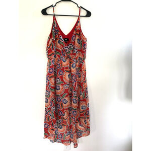 IZ Beyer Floral Asymmetrical Dress Island Wear Whimsigoth Festival Boho | L